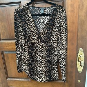 INC International animal prints, blouse size extra large
